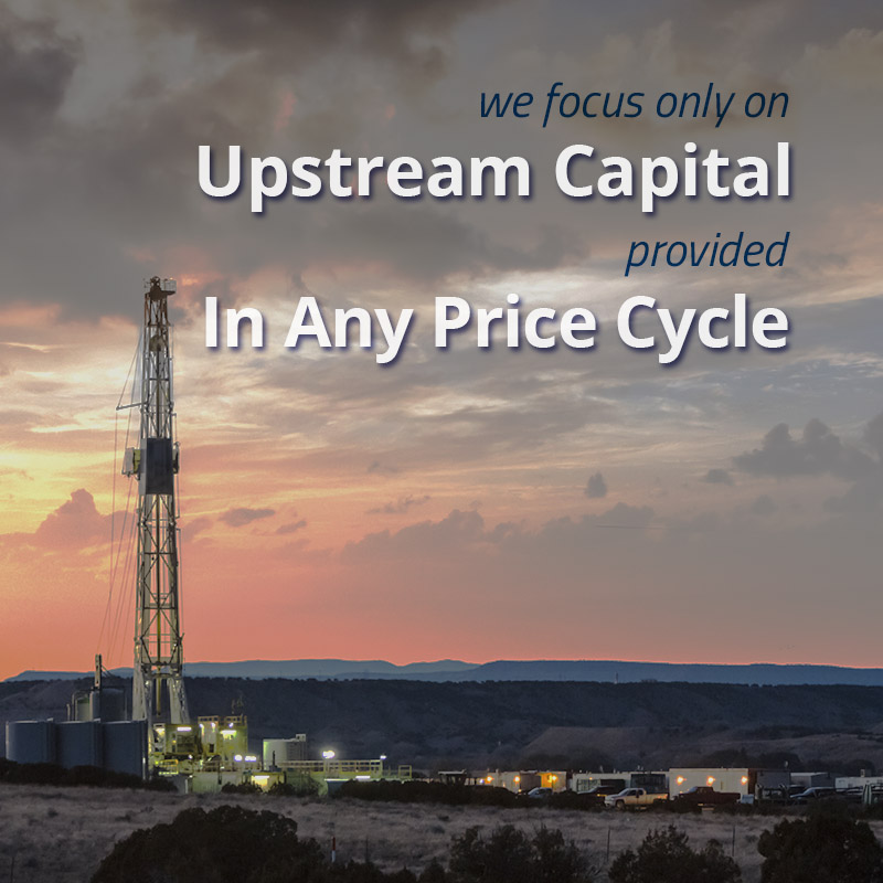 We focus only on upstream capital provided in any price cycle